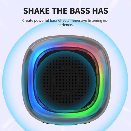 Portable Travel Speaker Colorful RGB Lights Outdoor Gathering Music elegance - Picture 6 of 9