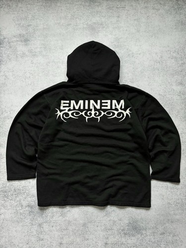 EMINEM SLIM SHADY VINTAGE 2000 RAP HIP HOP HOODIE D12 MENS OVERSIZED SIZE M 00s - Picture 2 of 11