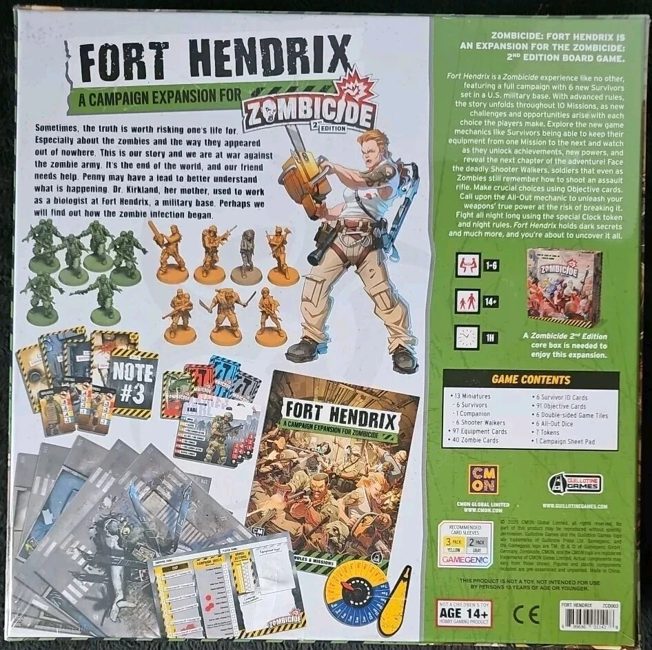 Cool Mini Or Not Zombicide 2nd Edition Fort Hendrix Expansion Complete SEALED - Image 3 of 4