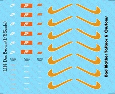 1/6 Hot Toys Back to the Future Doc Brown Improvement Waterslide Decals