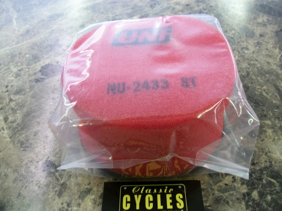 Filtro de aire UNI NU-2433 Suzuki RM250 RM400 1980, RS250 PE250 PE400 1980 1981 Foto 3 de 4