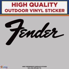 Fender Guitar Die Cut Text, High Quality Viny...