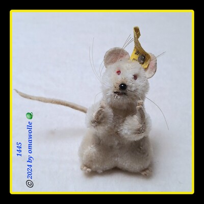   Original Steiff Maus »Pieps«   Art.-No. nicht lesbar, weiß mit roten Augen