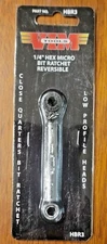 VIM 1/4" Hex Low Profile Reversible Micro Ratchet Bit Tool #HBR3