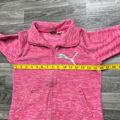 PUMA Full Zip Up Long Sleeve Pink Activewear Sweatshirt Women's Size Medium - Picture 8 of 10