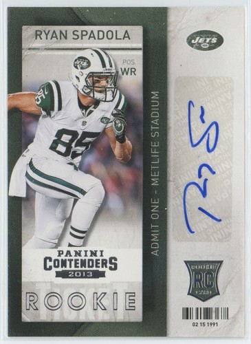 RYAN SPADOLA 2013 Panini Contenders Football - Rookie Ticket - AUTO #181