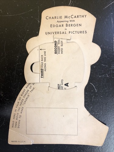 30’s Charlie McCarthy/Edgar Bergen Universal Pictures Strand Theater Sunbury Pa - Picture 2 of 13