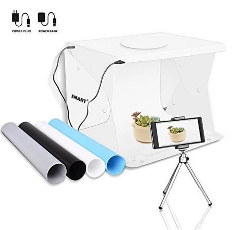 Emart 14 x 16 Photography Table Top Light Box 52 LED Portable Photo Studio Shoot - 第 1/8 張圖片