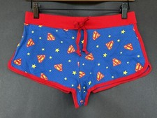 Super Girl Y2K Blue Shortie Cotton M Bikini Panty Rare Shorts