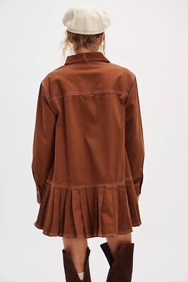 【関税込み】Helenamanzano ブラウン ビスコース ミニドレス 4SI3NNA | XYLAH DRESS