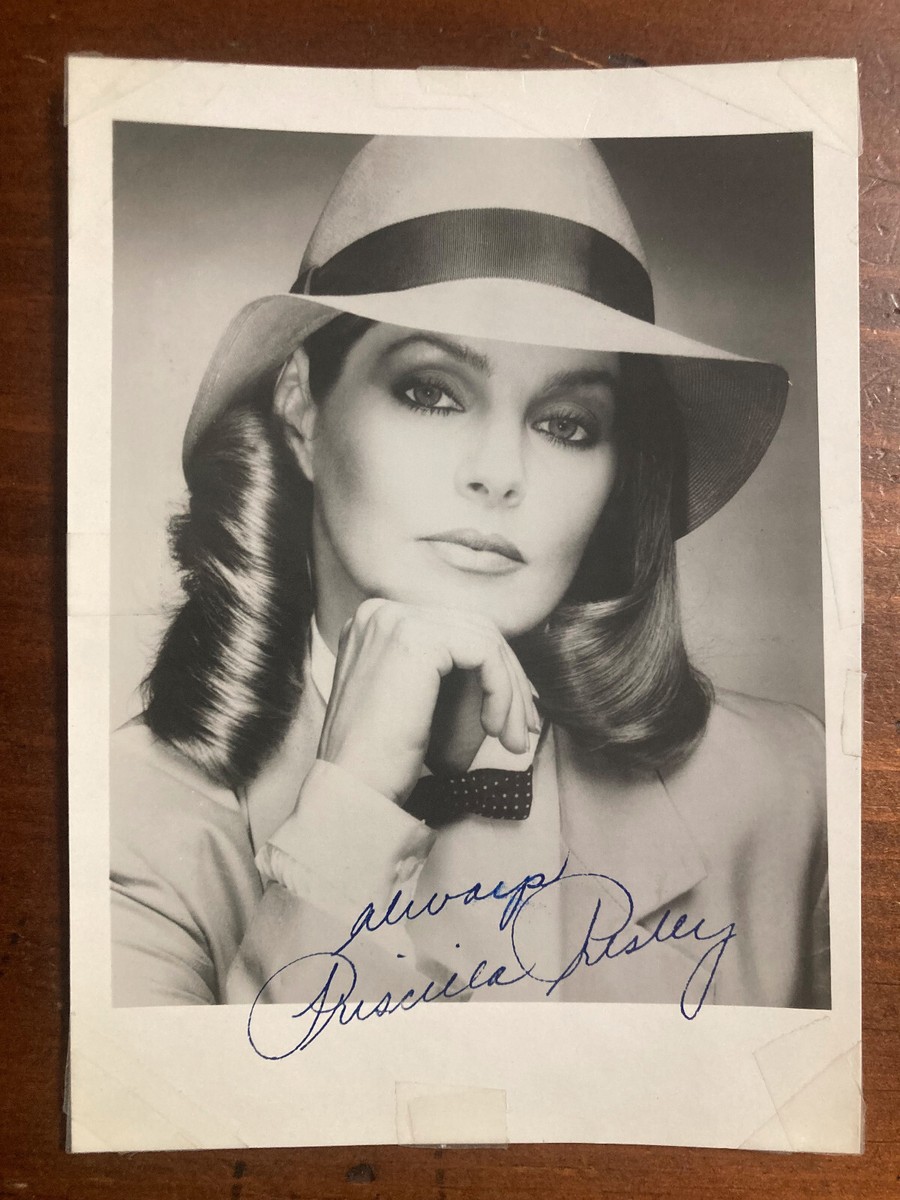 Priscilla Presley Signed Autograph Signature 5x7 Vintage B&W