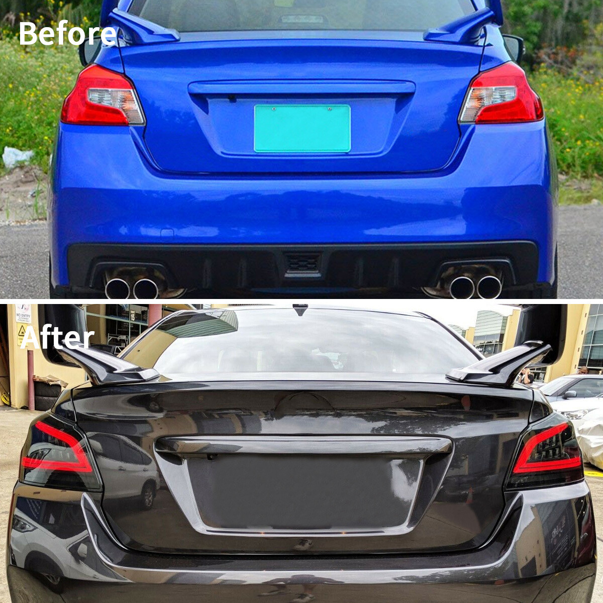 VLAND Smoked LED Tail lights For 2015-2022 Subaru WRX STI W/Sequential Signal