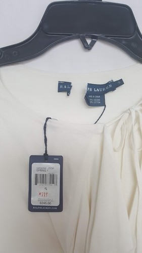 $245 Women's Ralph Lauren Blue Label Eyelet Dress, Ivory, Small - Picture 2 of 4