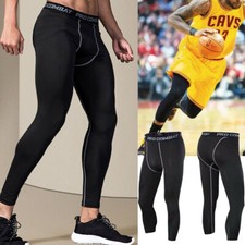 Man's Compression Base Layer Pants Sports Running Training Leggings Gym Workout