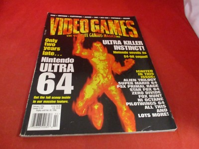 Video Games Magazine ''Only two years late Nintendo Ultra 64'' Killer Instinct Cvr