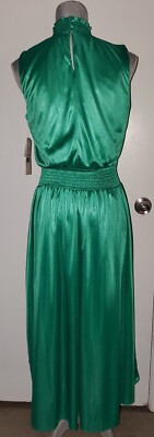 Robe En Satin Bleu Vert Nanette Lepore Taille 8 - Occasion Très Bon état - Portée Une Fois, Sans Tache