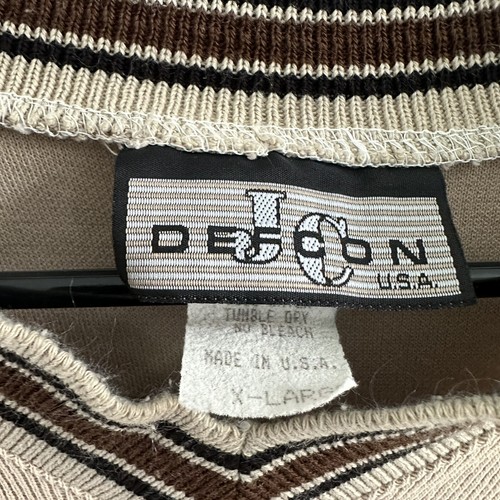 Vintage JC DEFCON XL Men's Long Sleeve Pullover Sweater Tan Made In USA - Picture 3 of 6