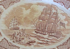 Fair Winds Copper English Transferware Oval Platter Alfred Meakin 9.75" x 12.5" — photo 2