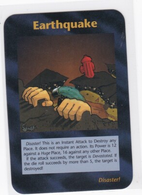 Illuminati New World Order INWO NWO Limited Card Game Earthquake