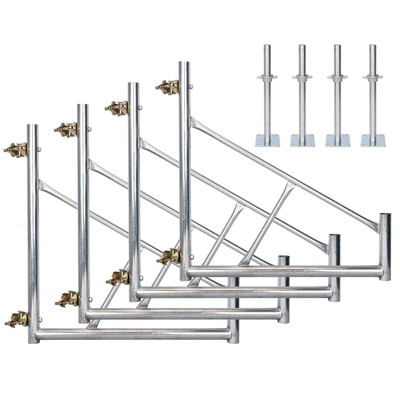 4 PCS Scaffold Safety Outriggers 18'' Adjustable Leveling Screw Jack Set Build...