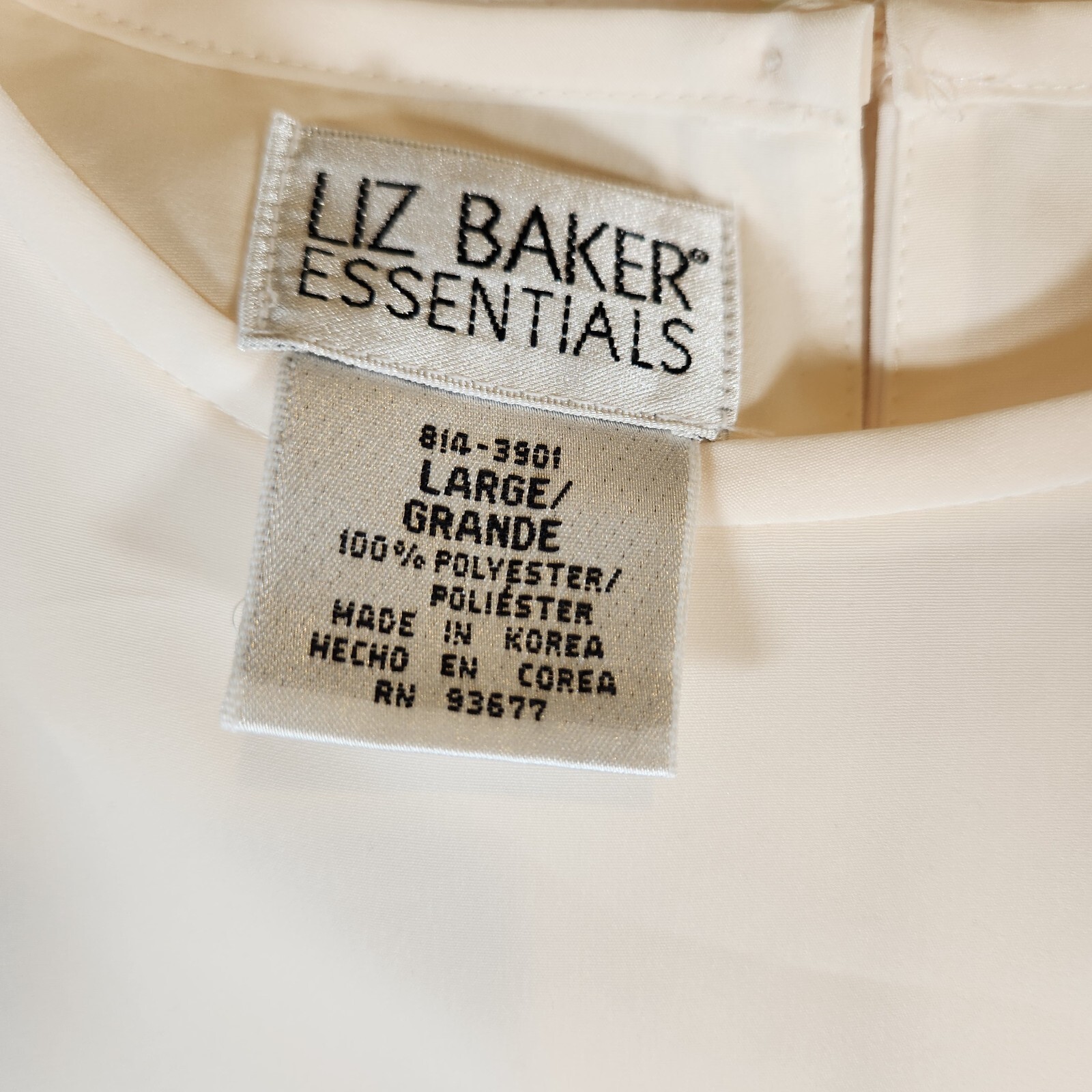 3x Liz Baker Essentials Blouse Button Back Basic … - image 15