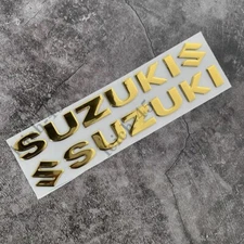 gold motorcycle fuel gas tank emblem decals bike body badge stickers for Suzuki
