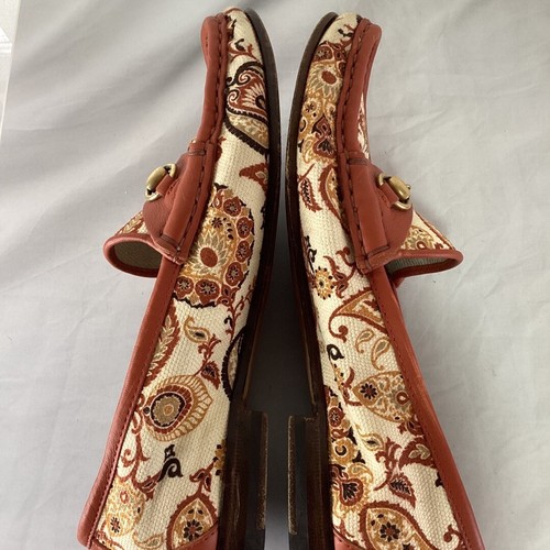 Used GUCCI Women's Loafers Horsebit Canvas Multicolor EU34.5 US4.5 Japan F/S - Picture 16 of 24