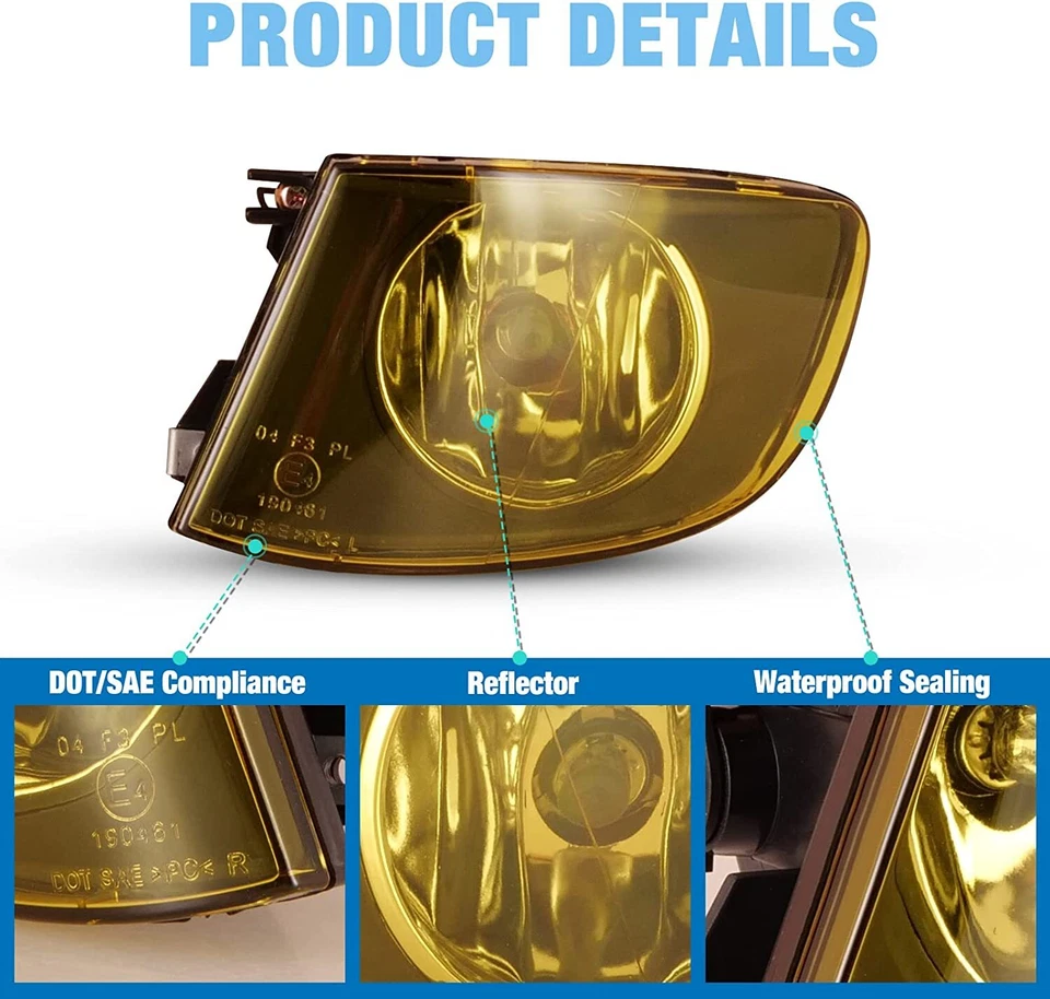 Luces antiniebla para BMW E92 E93 328i 335i 2007-2011 cupé sin lente amarilla paquete M Foto 3 de 4