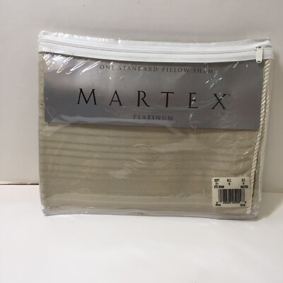 Martex Neutral Standard Pillow Sham Ariana New in Package