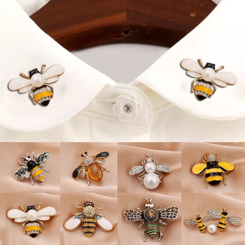 Spilla Cristallo Smalto Animale Insetto Api Corsetto Donna Matrimonio Gioielli Regalo - Foto 4 di 36