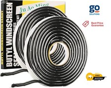 2 Pack Butyl Seal Tape, 3/8 X 30 Feet Black Rubber Sealant Tape, Leak Proof Put