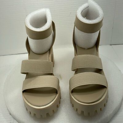 Madden Girl Sohoo Heeled Sandal, Sand/Cream, Women Size 10 Item