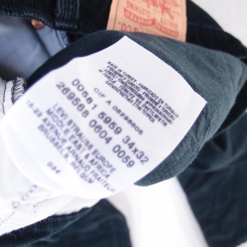 Hombres Levi's 00581 Regular Recto Negro Jeans W33 L32 - Imagen 6 de 8