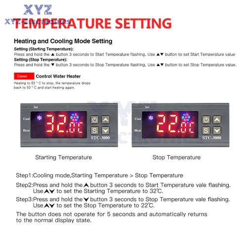 STC-3000 AC 110V-220V Digital Temperature Controller Thermostat With Sensor - Picture 14 of 15