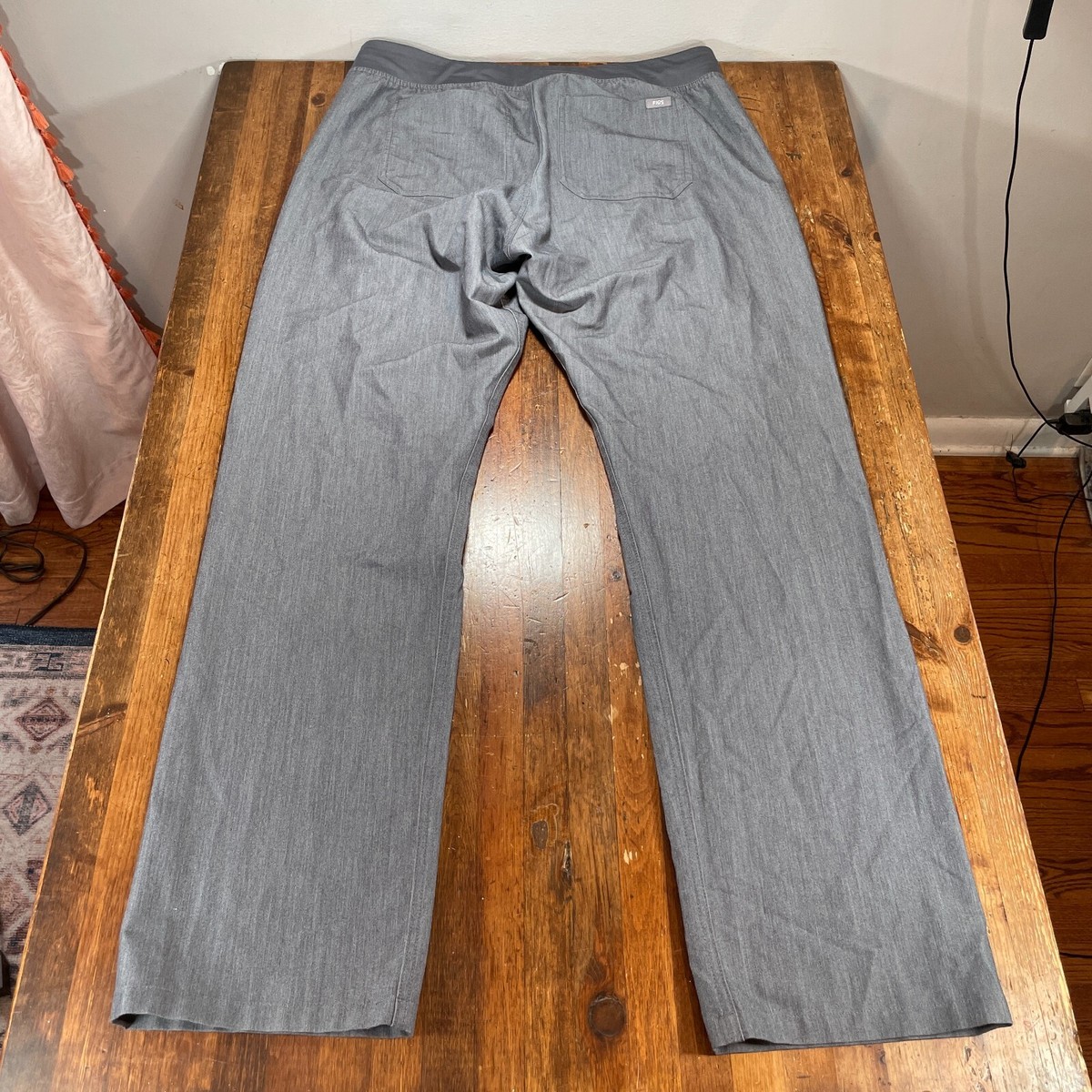 Figs Scrubs Womens Large Tall Gray Technical Collection 32