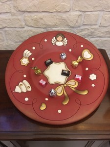 Centrotavola Natalizi Thun.Thun Centrotavola Piatto Rosso Con Angelo Cm 40 Introvabile Ebay