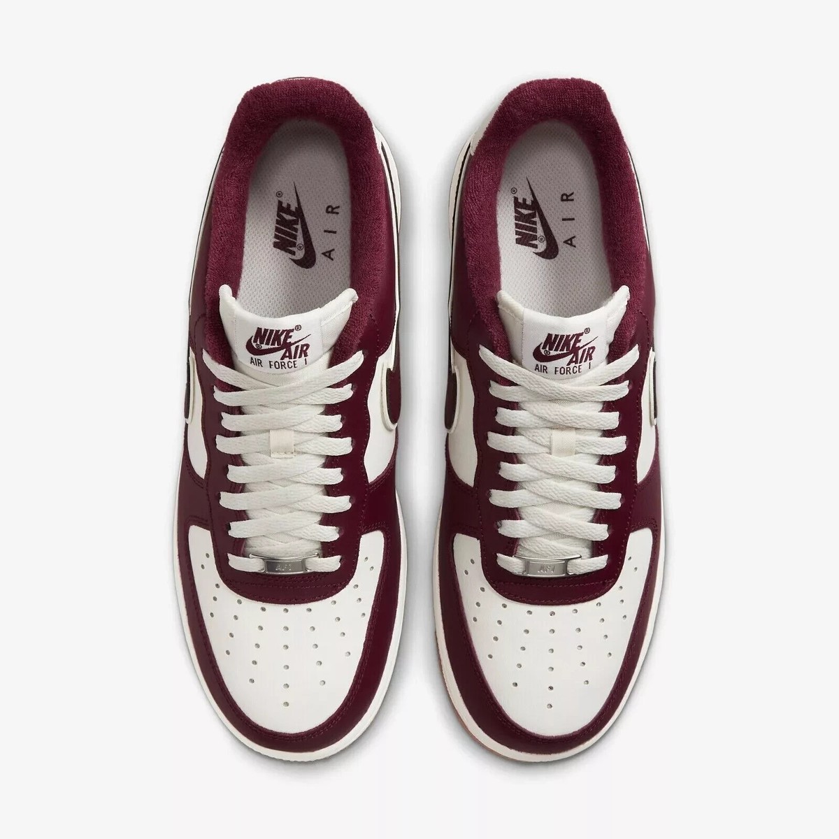 nike air force 1 low burgundy white