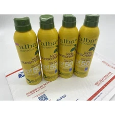 Sun-Kissed Adventures Await w/ALBA BOTANICA Kids Sunscreen Spray (4 pack) 50 SPF