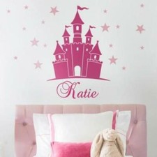Princess Castle Wall Decal with Personalized Name