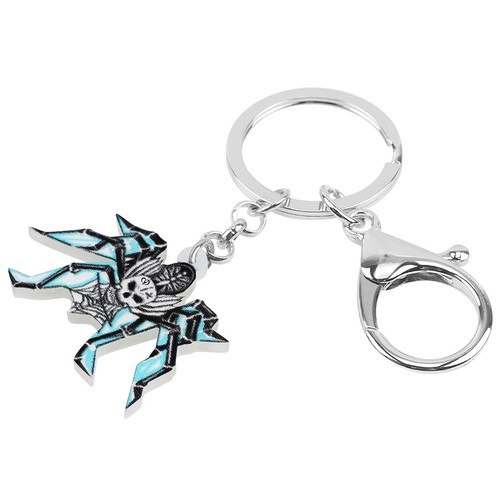 Halloween Acrylic Skull Spider Keychains Car Bag Key Ring Animals Charms Jewelry - Picture 2 of 5