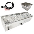 New 5-Pan Liquefied Propane Gas Steam Table Food Soup Warmer 6"deep 1/2 Size