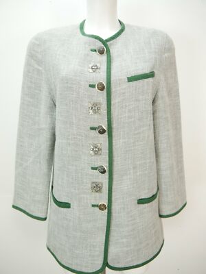 Steinbock Tyrol Austria grau faszinierend tolle Trachtenjacke Jacke Gr.36