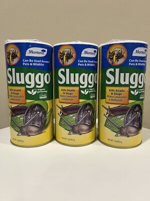 X3 New Monterey Sluggo Snail Bait Pet Safe Slug Killer 1 lb Garden Total 3lbs
