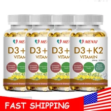 Vitamin D3 10000IU and K2 MK-7 250mcg - Immune Support Wellness - 120 Capsules