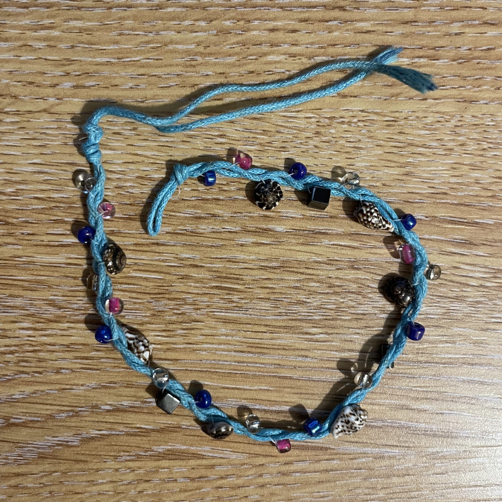 Handmade String Bracelet Anklet Shells & Beads - image 1