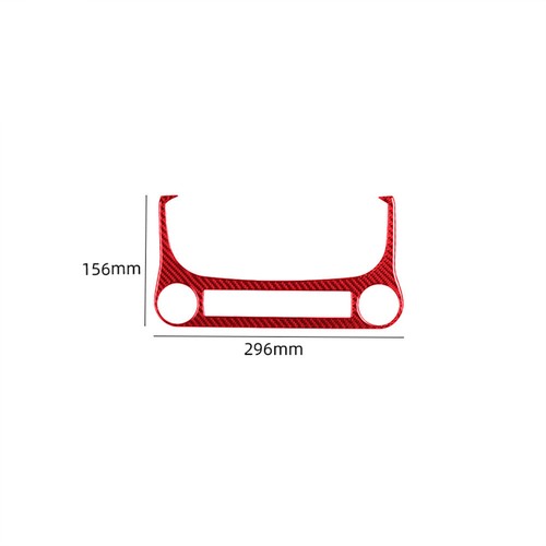 Cubierta de panel de control de potencia de fibra de carbono roja para Jeep Wrangler JK 2011-2017 - Imagen 2 de 13