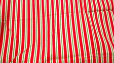 Fabric Joann Red Green White Stripes 24" x 40" & Extras $3.25/Lot