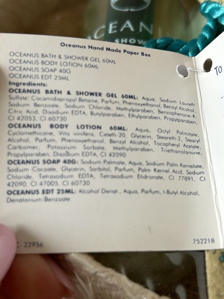 The Body Shop Oceanus Gift Set Sealed Eau de Toilette, Shower Gel, Soap, Lotion eBay