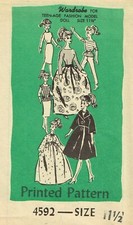 6 Barbie DOLL Sewing Patterns Size 11.5" Vintage Mail Order
