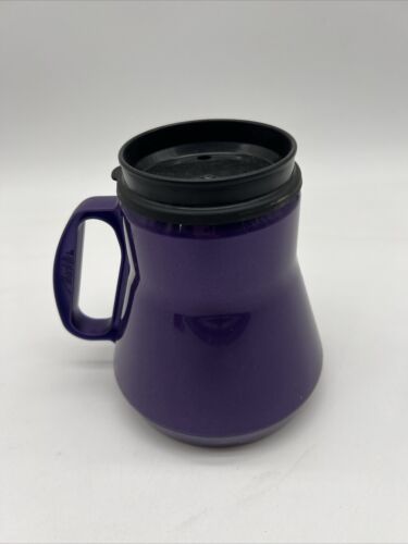 Aladdin 16oz Coffee Travel Mug Cup Insulated Hot Or Cold Purple Non Slip New - Picture 3 of 6